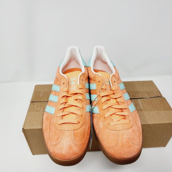 Adidas Gazelle Indoor Casual Low-top Sneakers Orange Mint IH7499 Sz 10 NWOB - Picture 3 of 9